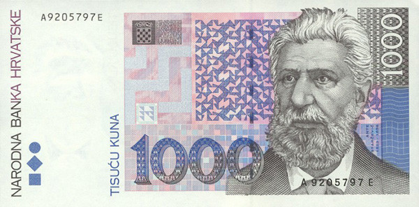 1000 croatian kunas