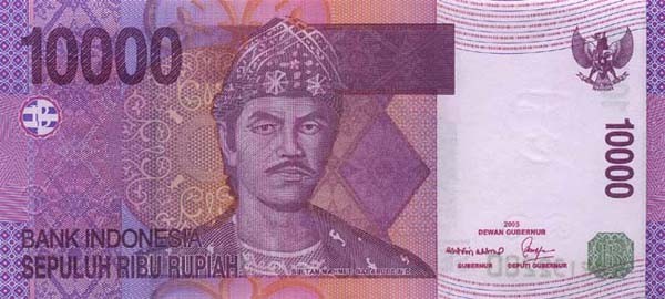 10000 indonesian rupiahs